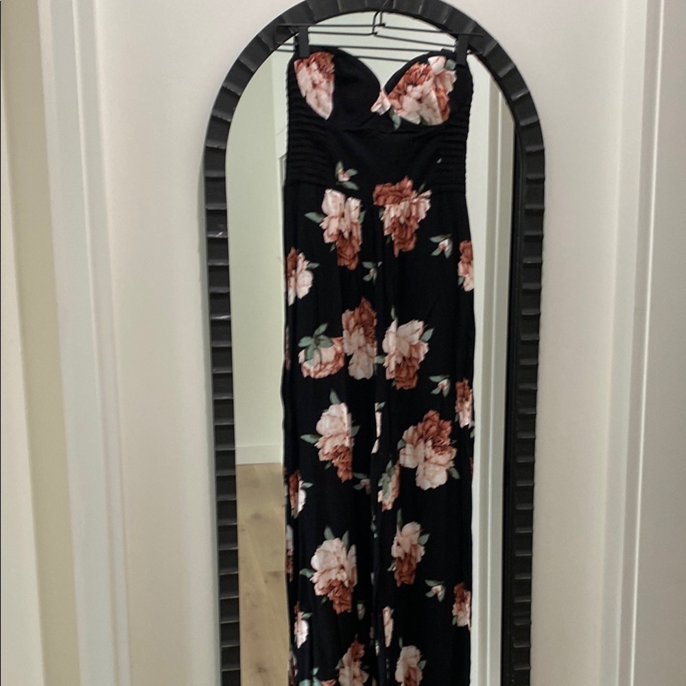 Floral Strapless Jumpsuit